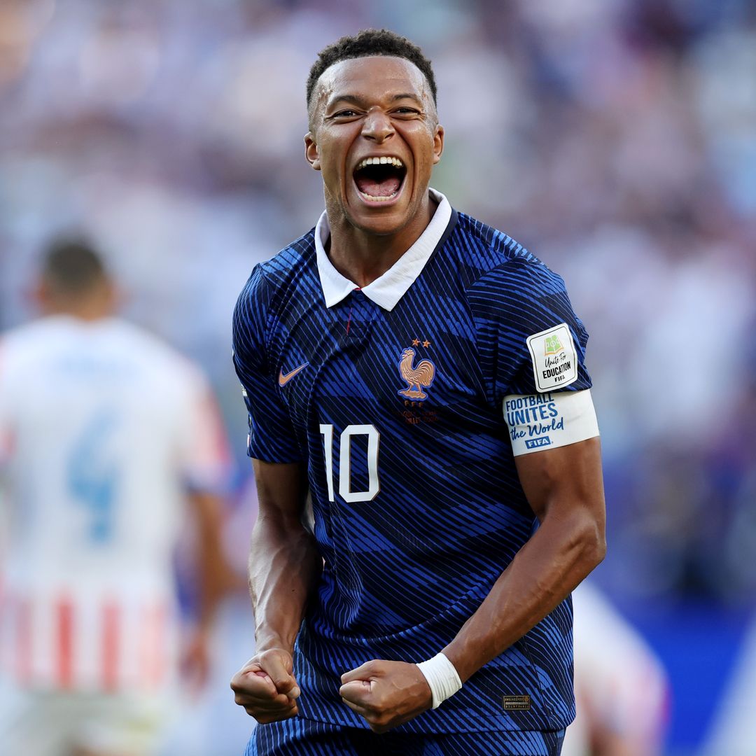 Kylian Mbappé durante un partido con la selección de Francia en el Mundial 2026
